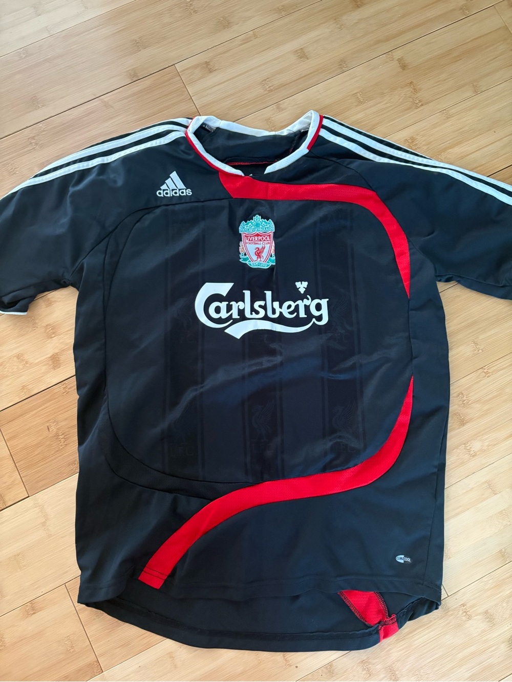 Adidas 2007-08 Liverpool F.C. third  Carlsberg Soccer Jersey